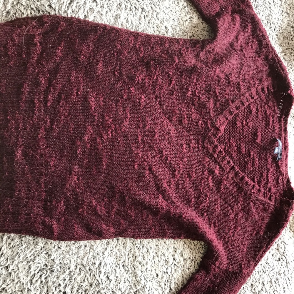 burgundy long sleeve